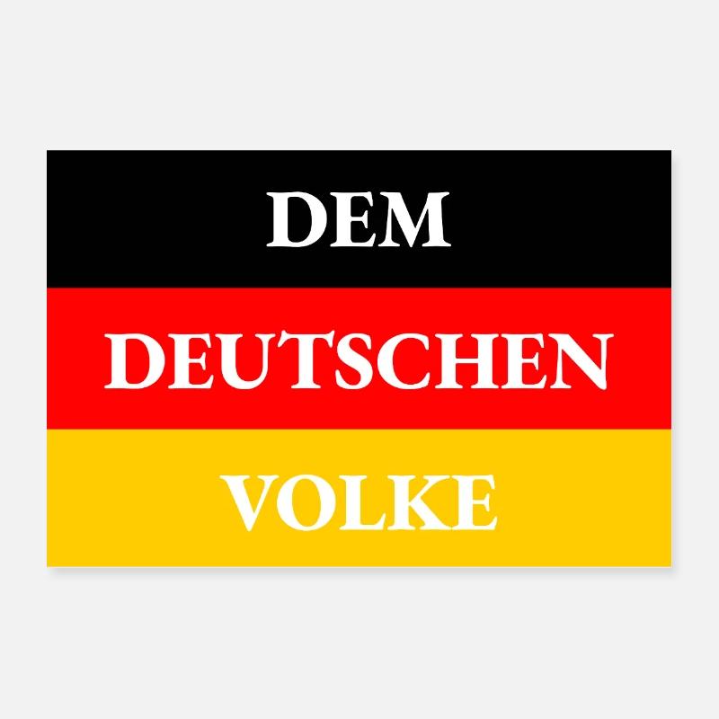 DRAPEAU AU PEUPLE ALLEMAND Poster 30 x 20 cm