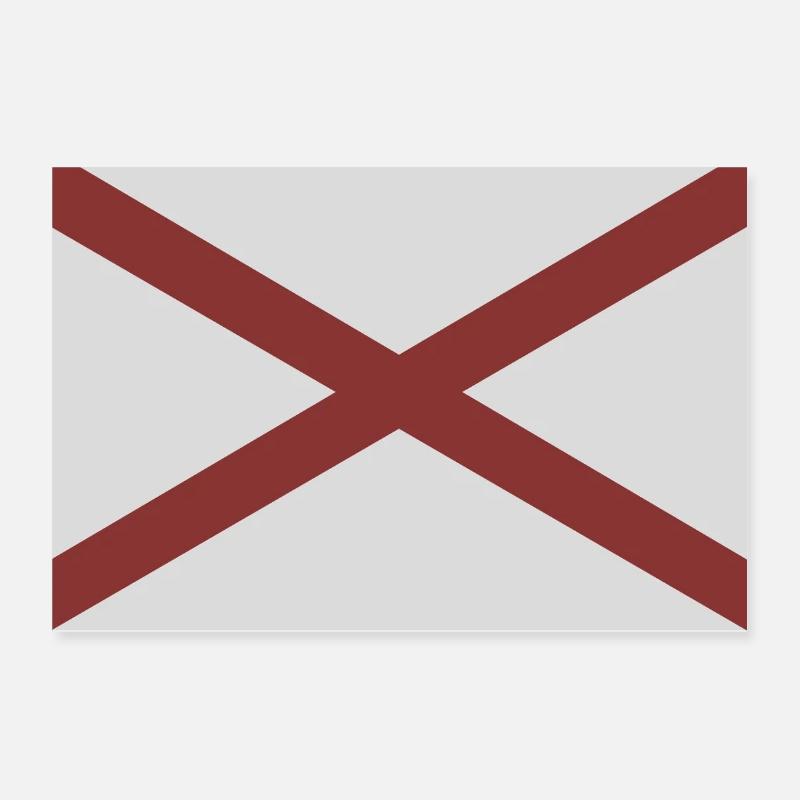 Drapeau de l’État de l’Alabama Poster 30 x 20 cm