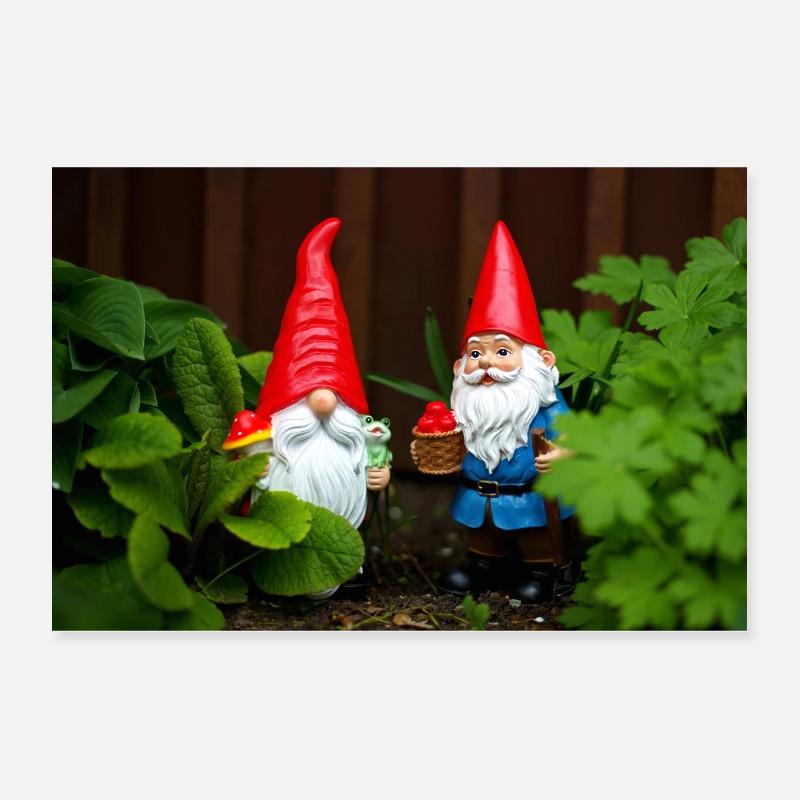 Garten Gnomenfreude Poster 30x20 cm