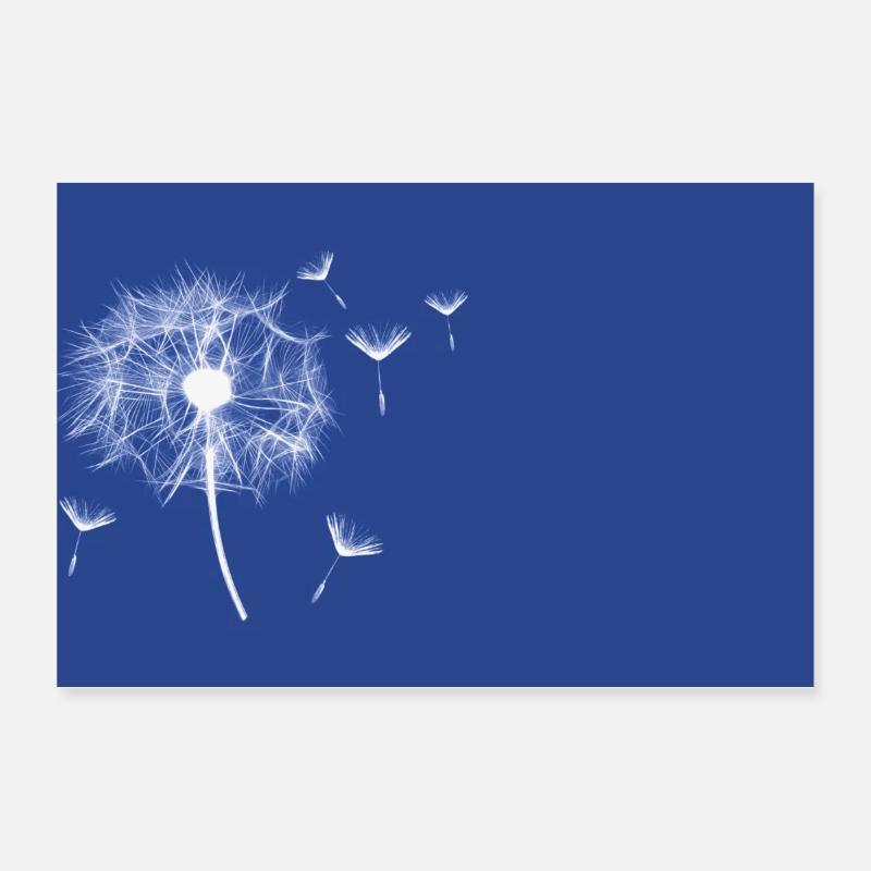 Dandelion blue - customizable Poster 12" x 8" (30x20 cm)