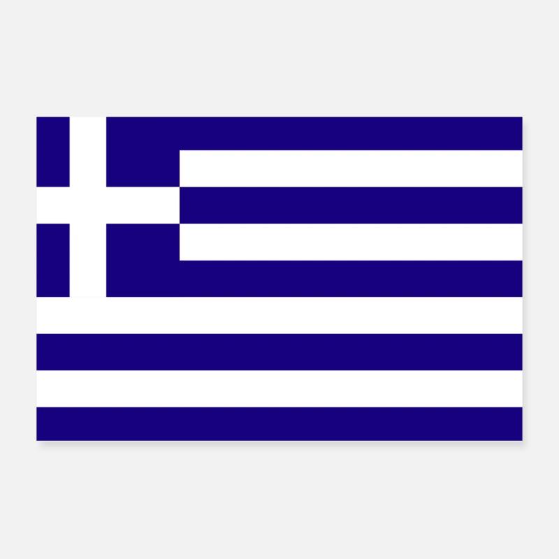Drapeau national de la Grèce Poster 30 x 20 cm