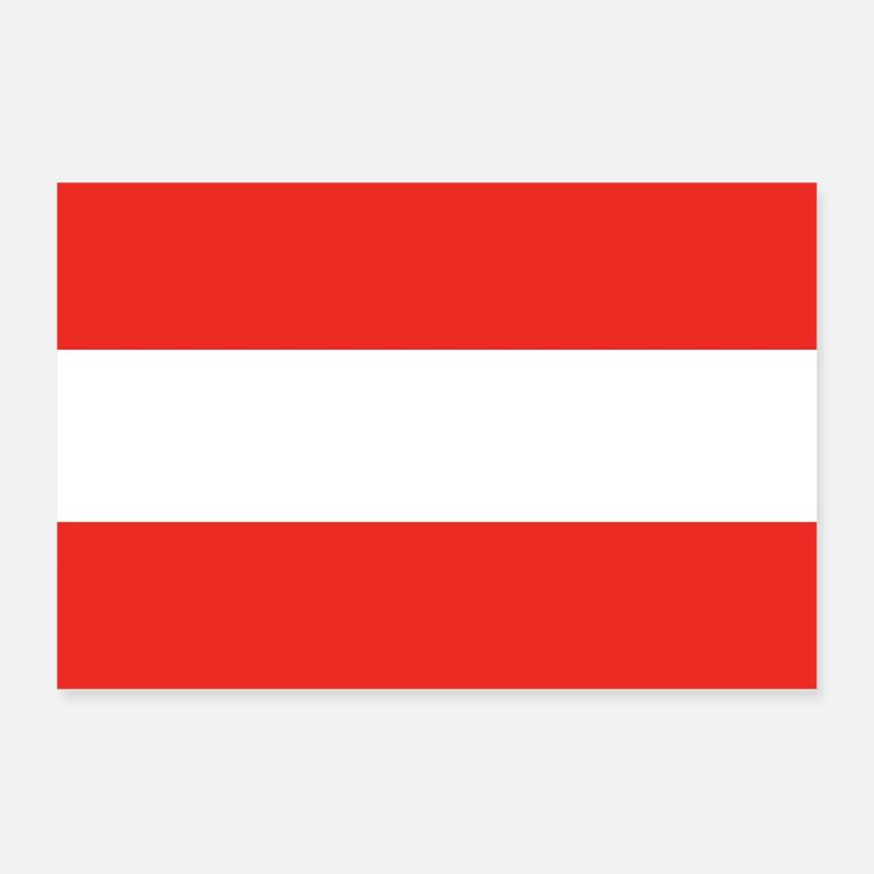 Austria national flag Poster 12" x 8" (30x20 cm)