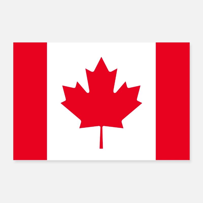 Get our Canada flags now - Poster 12" x 8" (30x20 cm) - white