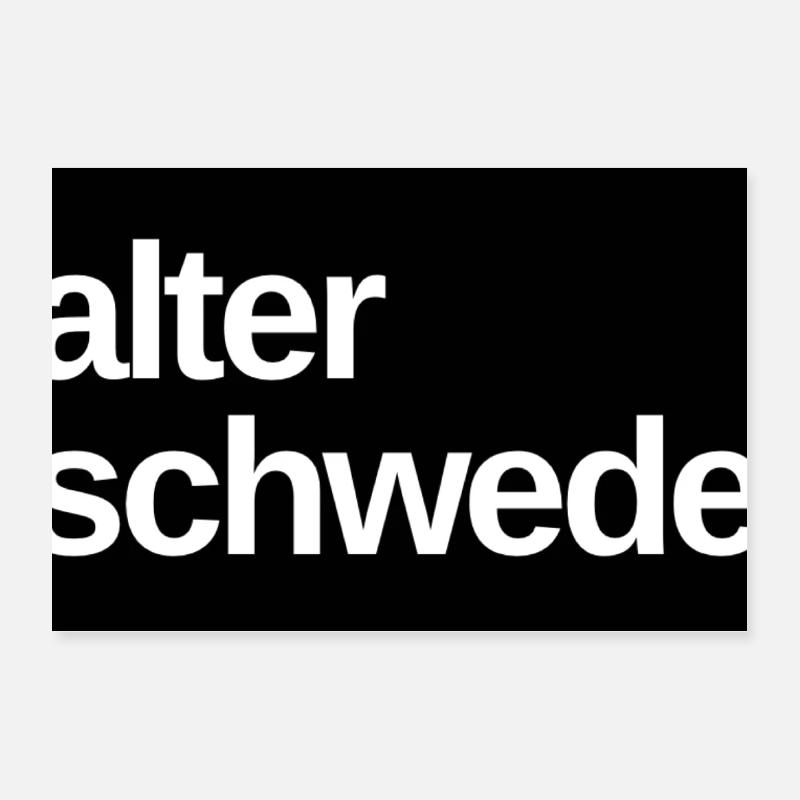Alter Schwede Fun Design Poster 30x20 cm