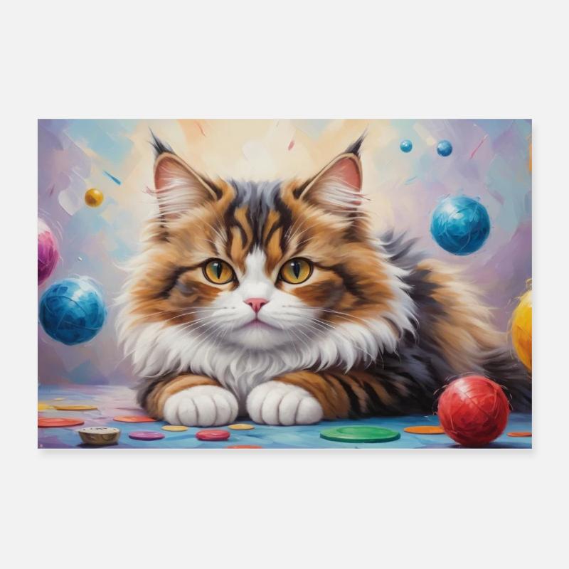 Cute cat wants to play Cuddly Tiger Kitten Poster 12" x 8" (30x20 cm)