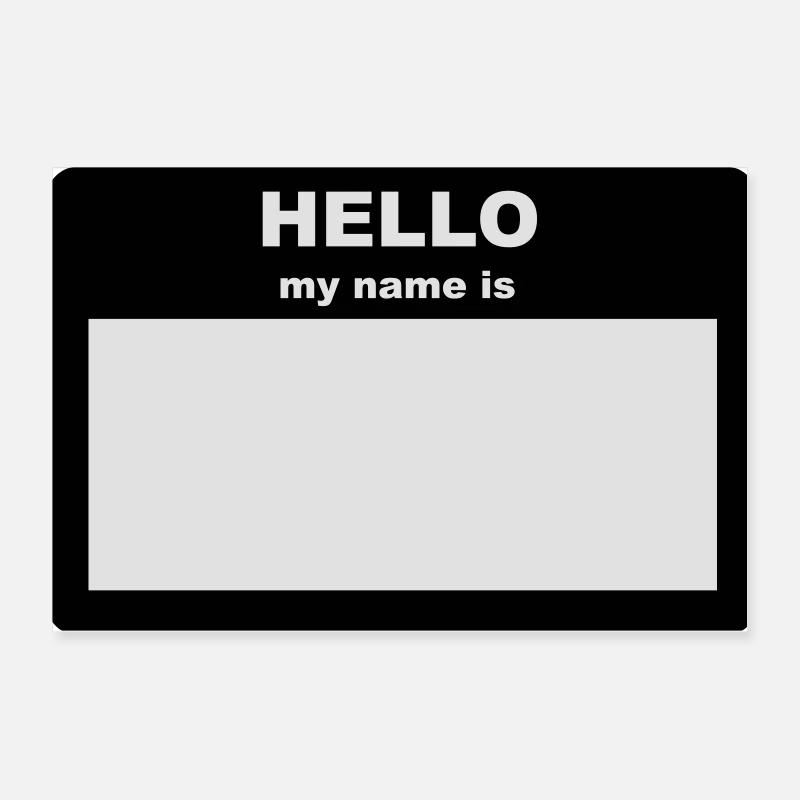 Nom tag - BONJOUR mon nom est Poster 30 x 20 cm