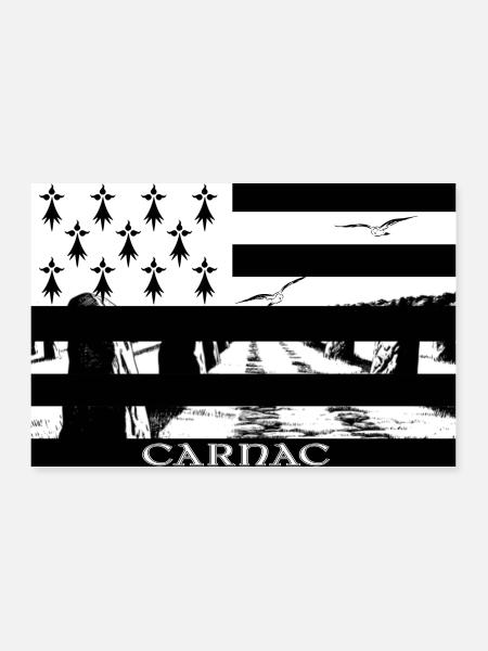 CARNAC - Poster 30x20 cm - Weiß - Vorne