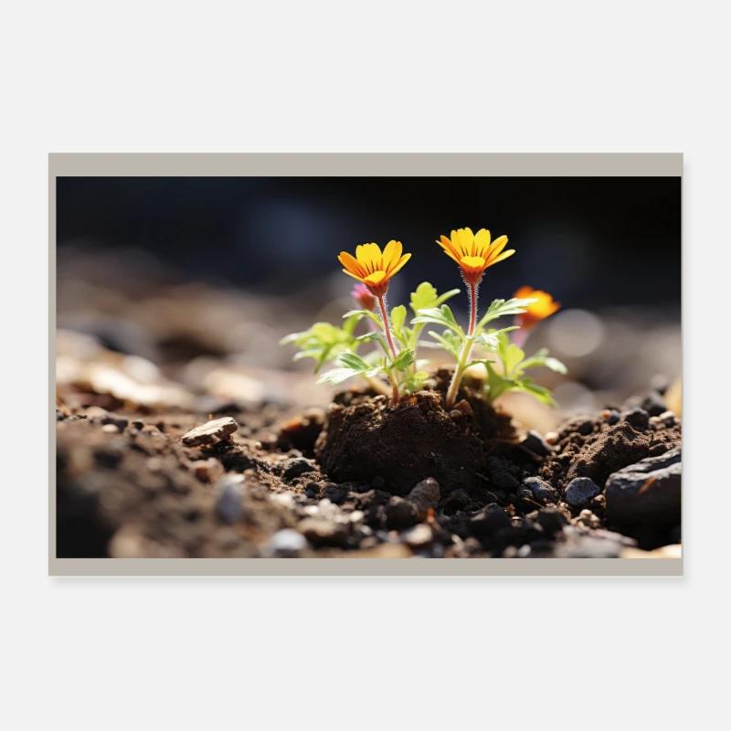 Blume im Sonnenlicht Poster 30x20 cm
