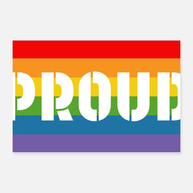 Rainbow proud Poster 30x20 cm