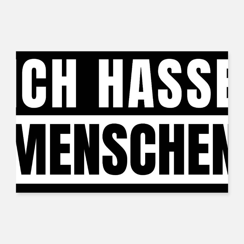 Menschen Hassen Modus Ehrlich und Sarkastisch Poster 30x20 cm