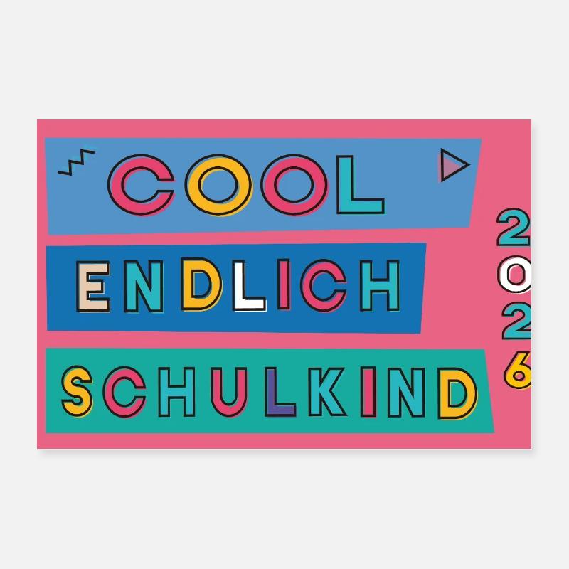 Endlich Schulkind  Poster 30x20 cm