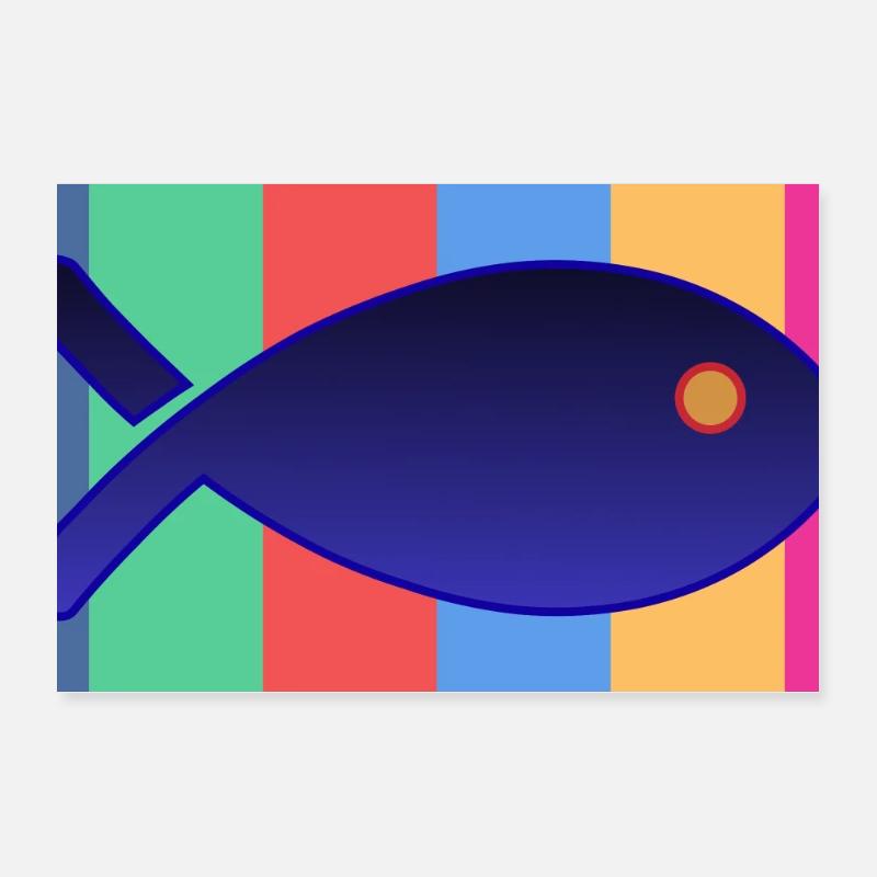 poisson Poster 30 x 20 cm