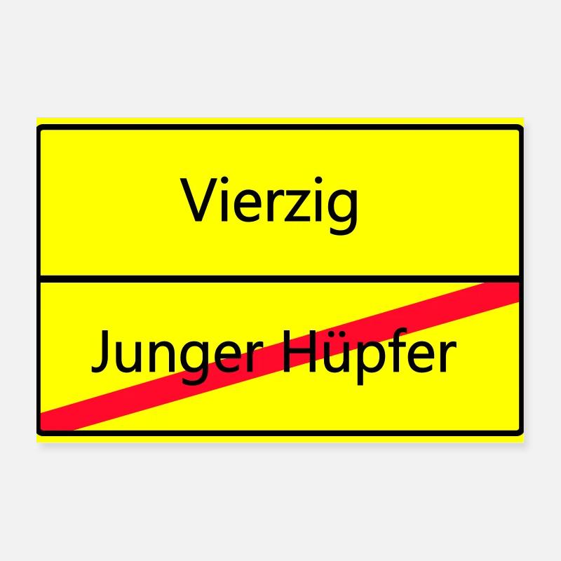 ortsschild_vierzig Poster 30x20 cm