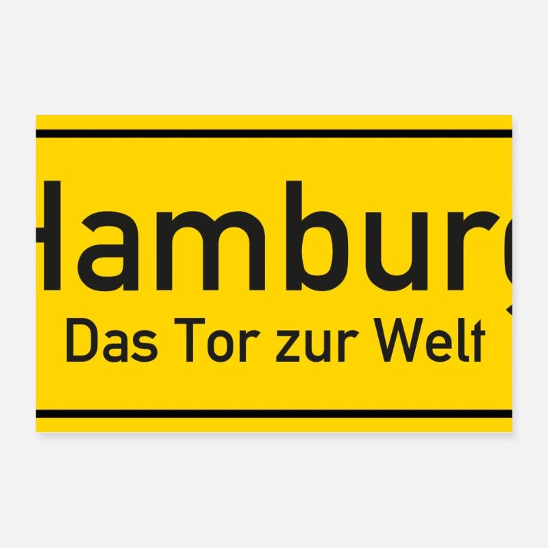 Panneau de nom de lieu de Hambourg Allemagne Poster 30 x 20 cm