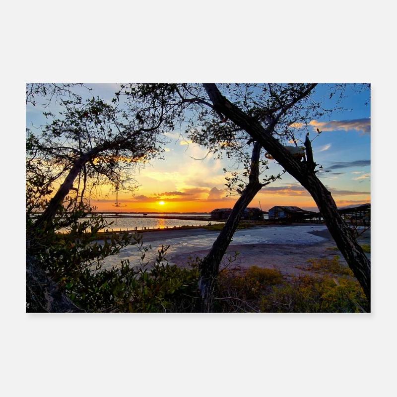 Sunset over the wilderness Poster 12" x 8" (30x20 cm)