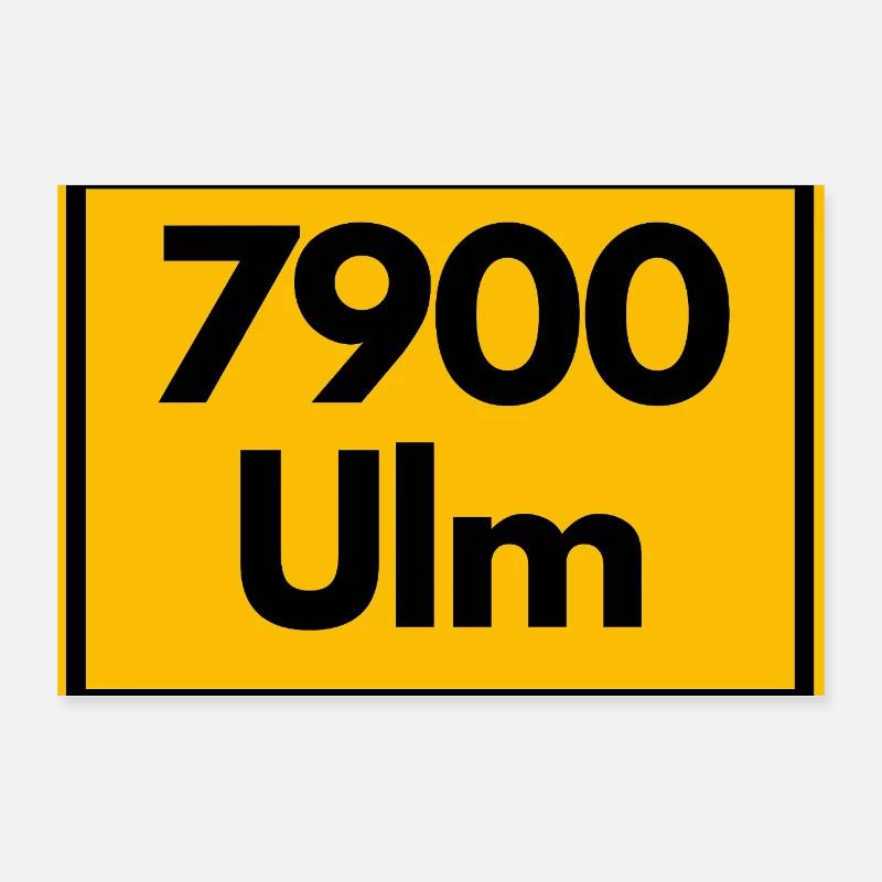 OLD POSTCODE POSTCODE RETRO 7900 ULM MÜNSTERSTADT Poster 12" x 8" (30x20 cm)