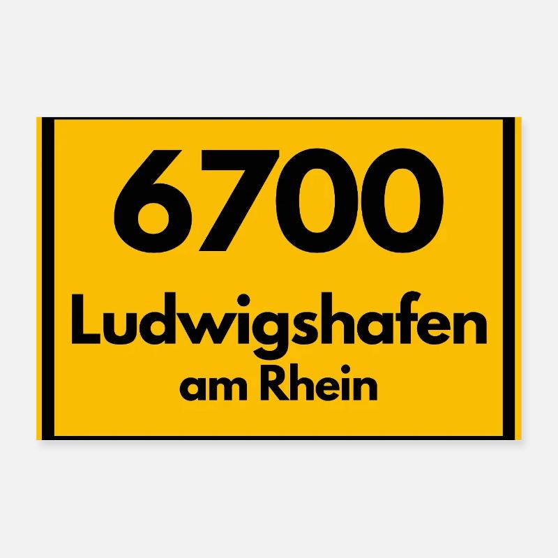 ANCIEN CODE POSTAL RETRO 6700 LUDWIGSHAFEN Poster 30 x 20 cm