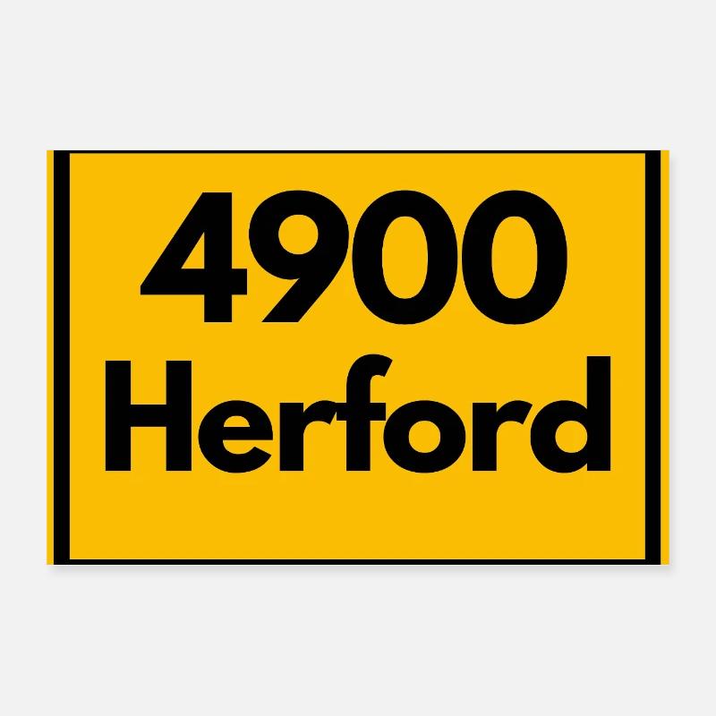 OLD POSTCODE POSTCODE 4900 HERFORD OSTWESTFALEN Poster 12" x 8" (30x20 cm)