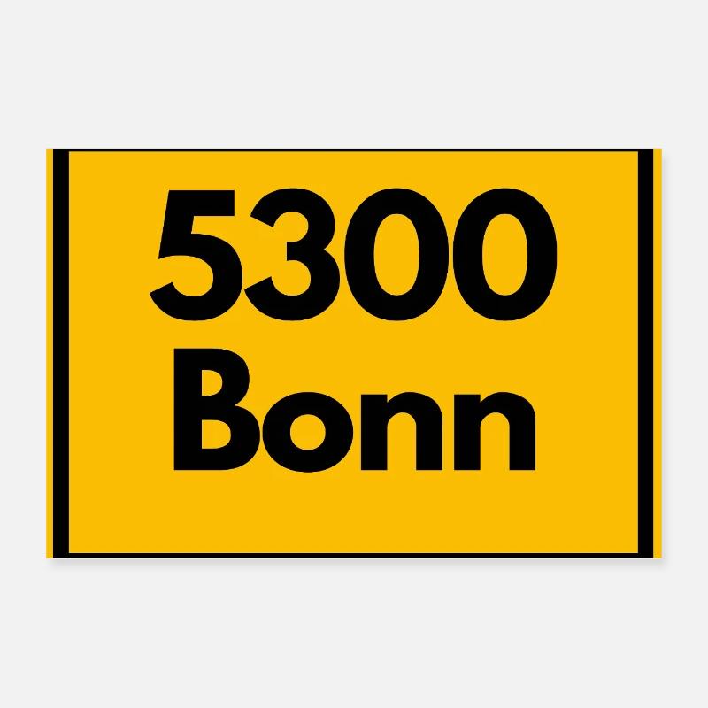 OLD POSTCODE POSTCODE RETRO 5300 BONN - RHEIN SIEG Poster 12" x 8" (30x20 cm)