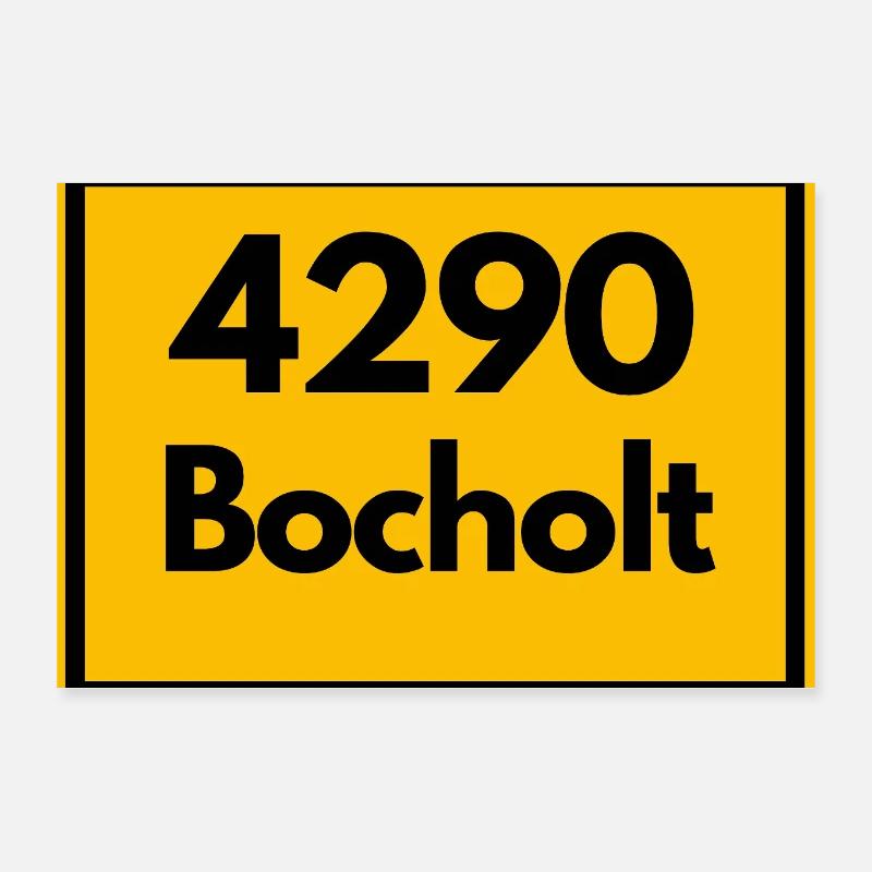 OLD POSTCODE POSTCODE 4290 BOCHOLT TEXTILSTADT Poster 12" x 8" (30x20 cm)