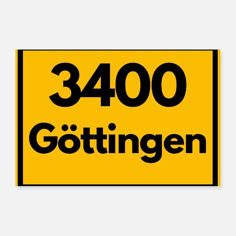 ANCIEN CODE POSTAL RETRO 3400 UNIVERS DE GÖTTINGEN Poster 30 x 20 cm