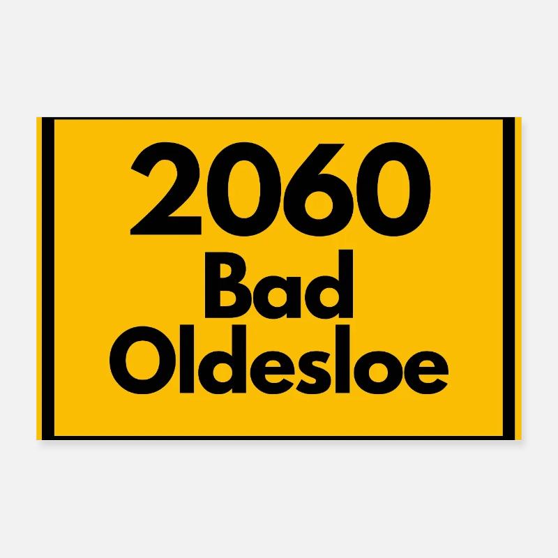 ANCIEN CODE POSTAL RÉTRO 2060 BAD OLDESLOE Moin Poster 30 x 20 cm