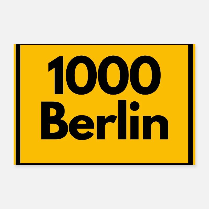 ANCIEN CODE POSTAL RETRO 1000 BERLIN CAPITAL Poster 30 x 20 cm