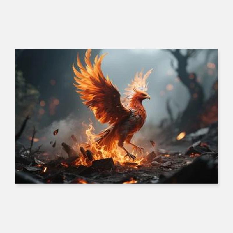 Feuerphönix Aufstieg Poster 30x20 cm