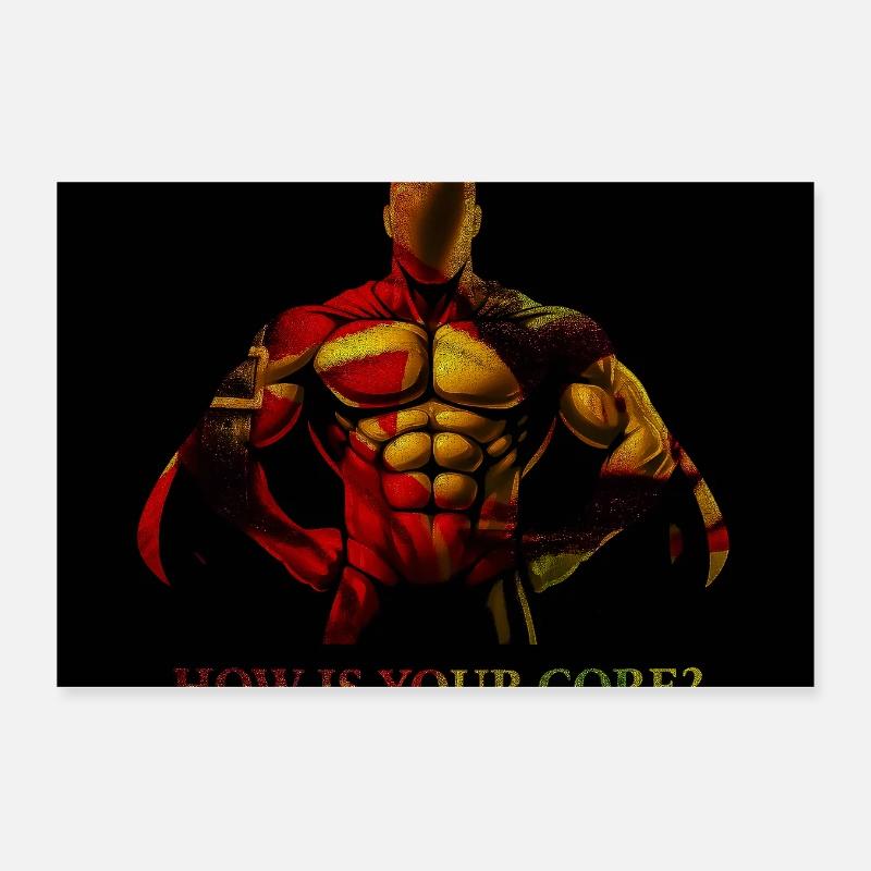 Core Question: Bold Abs Burst Poster 12" x 8" (30x20 cm)