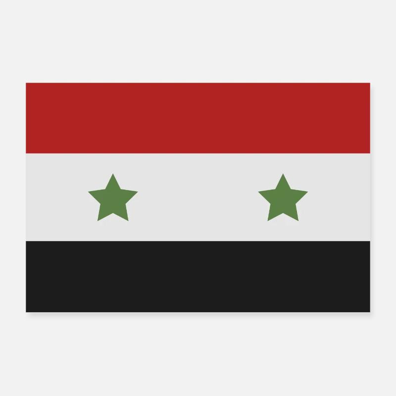 Syrian flag Poster 12" x 8" (30x20 cm)