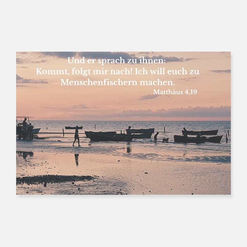 Vocation sur la plage : pêcheur d’hommes Poster 30 x 20 cm