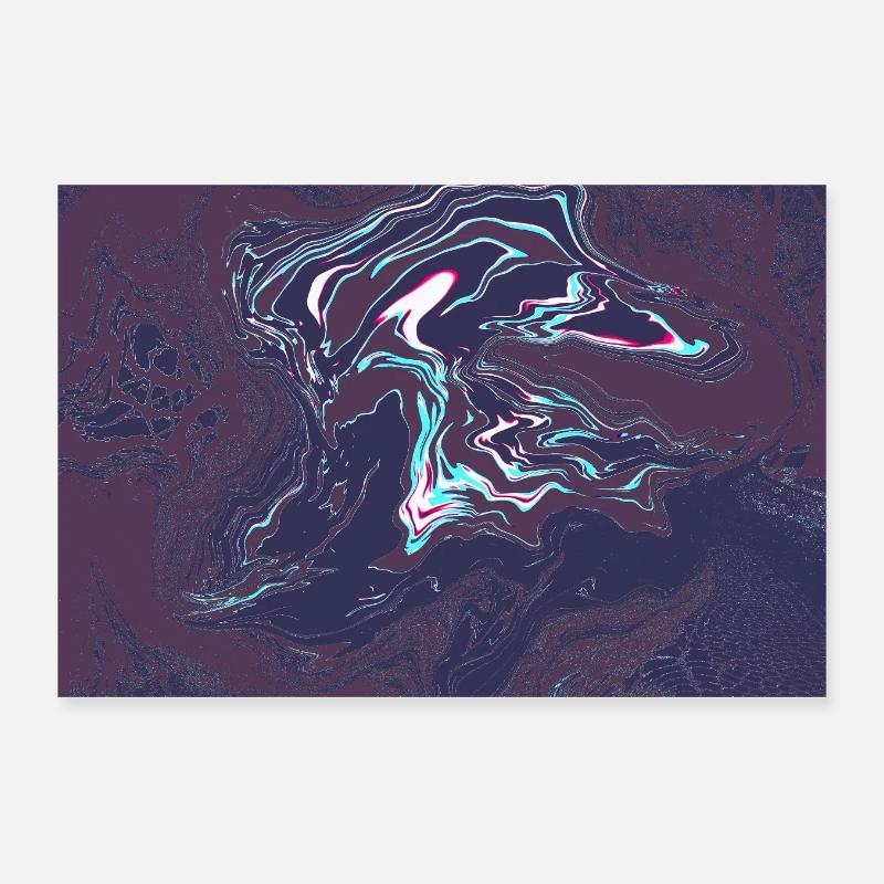 Vortex en tourbillon néon Poster 30 x 20 cm