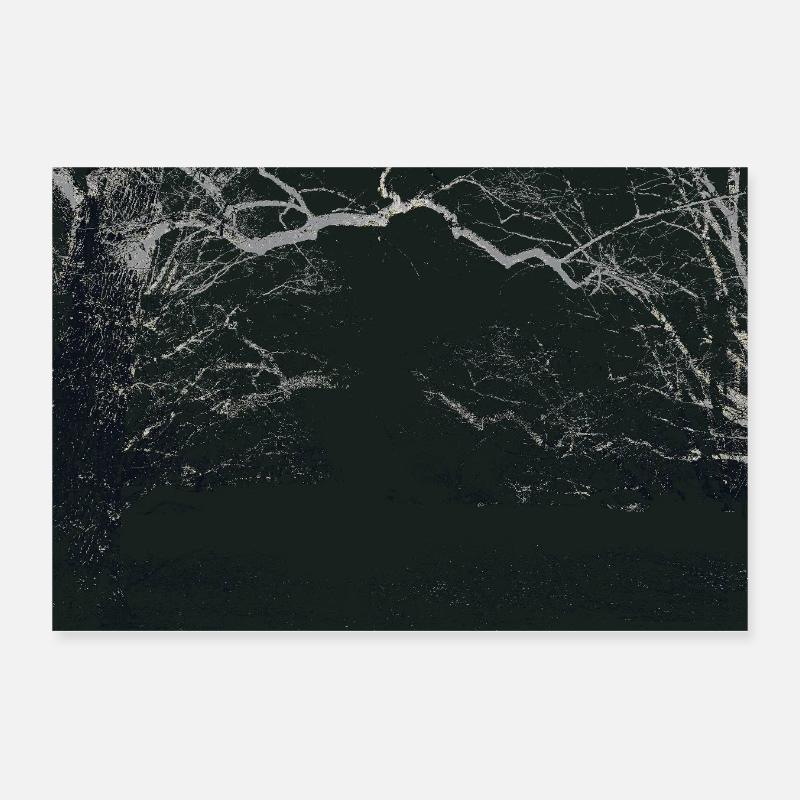 Night Forest Mirror Image Poster 12" x 8" (30x20 cm)
