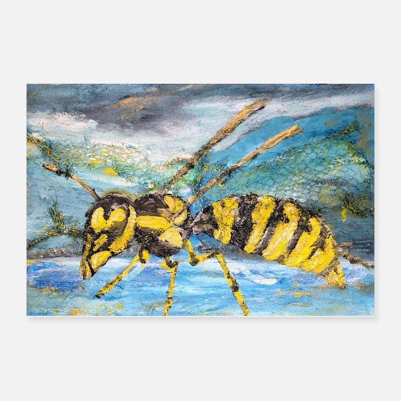 Wasp Poster 12" x 8" (30x20 cm)