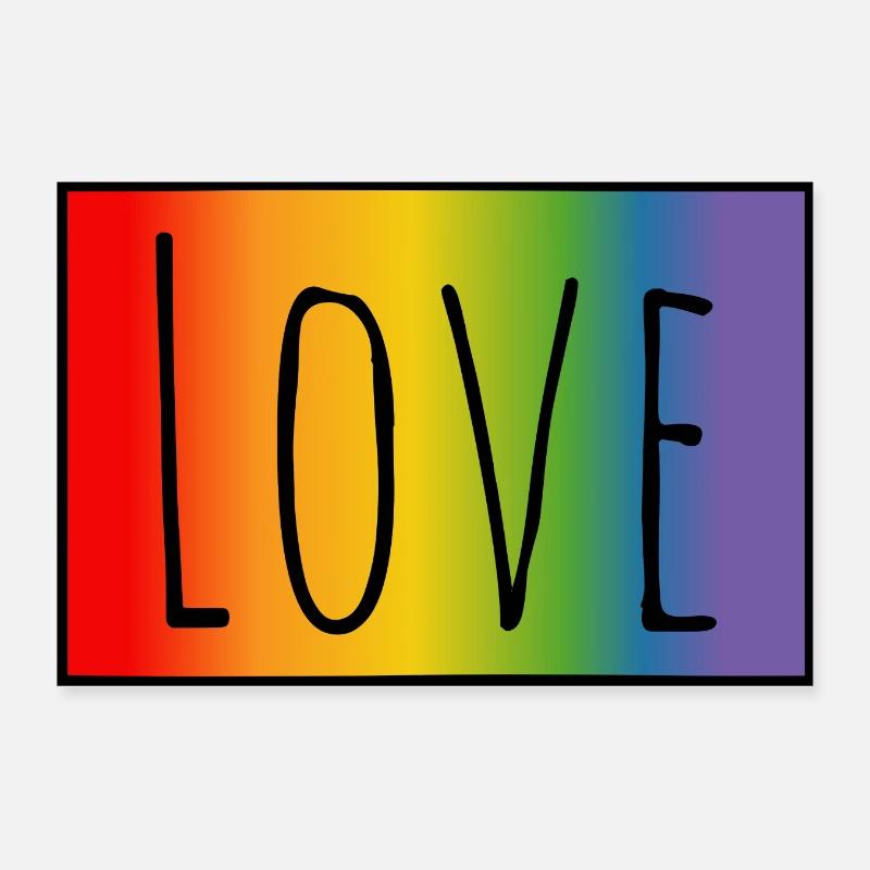 T-shirt CSD Regenbogen Love Poster 30 x 20 cm