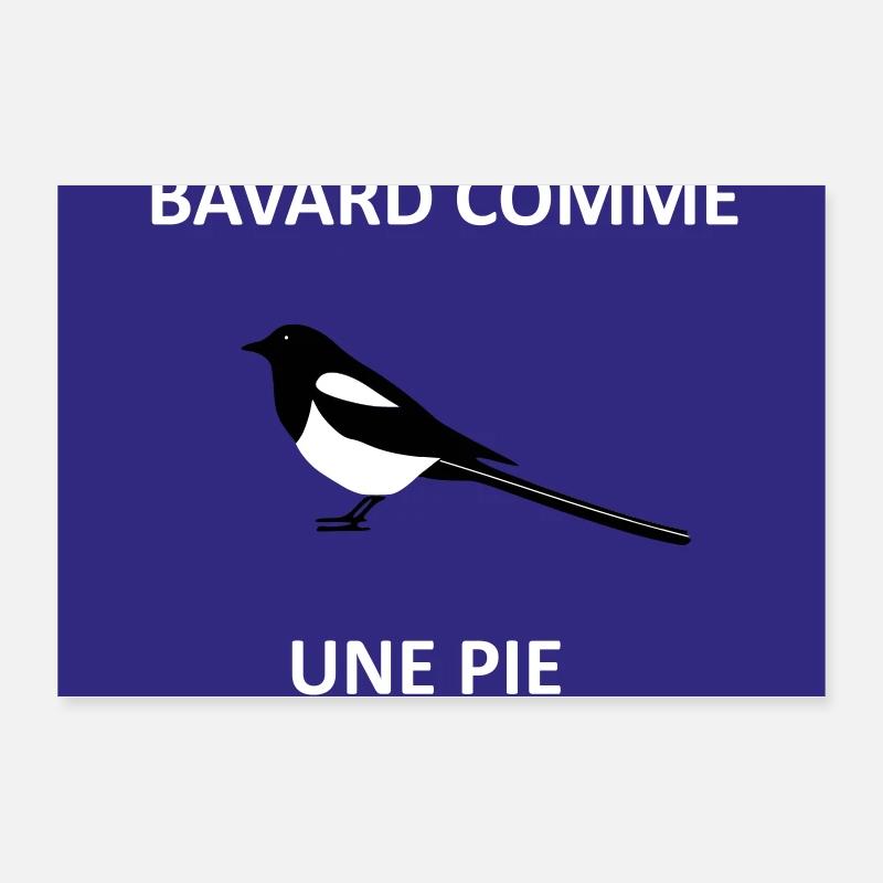 Chatty as a magpie Poster 12" x 8" (30x20 cm)