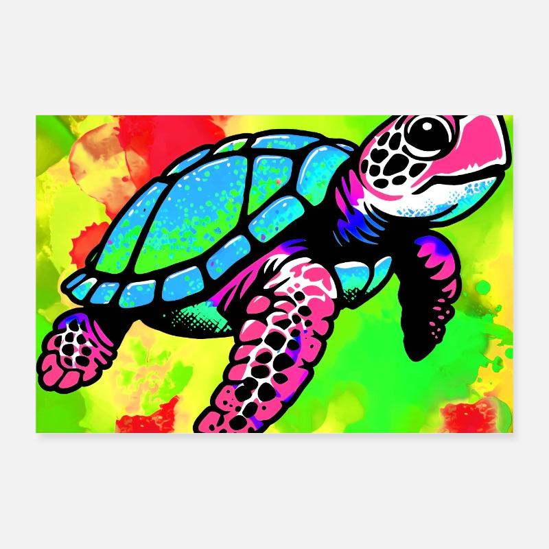 turtle Poster 12" x 8" (30x20 cm)