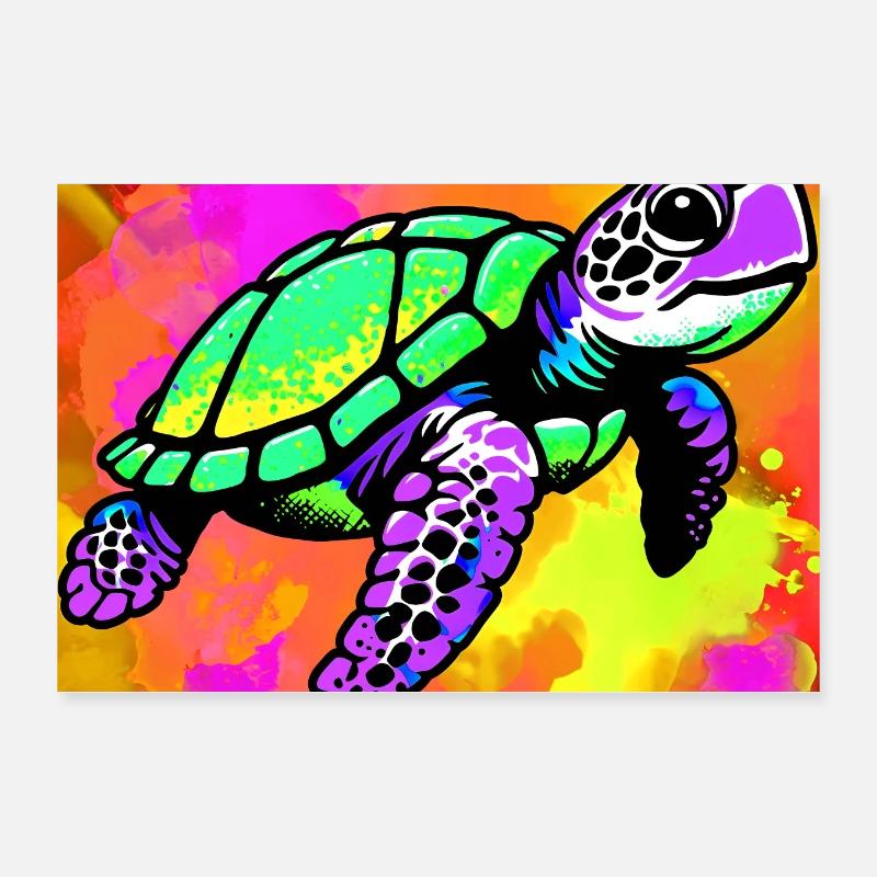 turtle Poster 12" x 8" (30x20 cm)