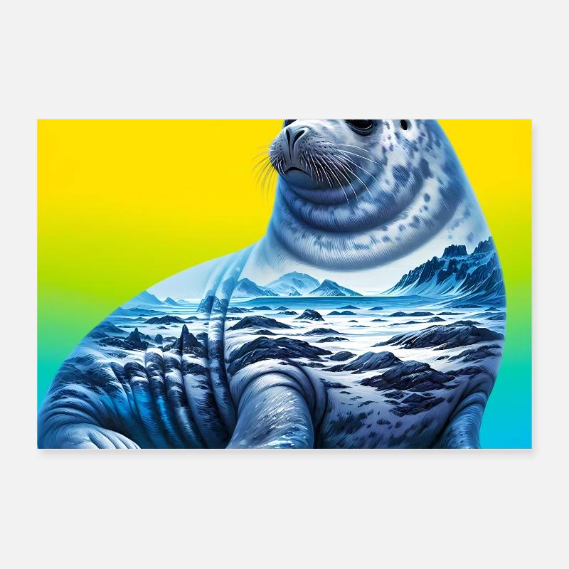 Phoque Poster 30 x 20 cm