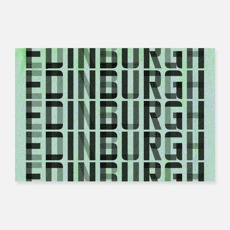 Edinburgh Grid Muster Poster 30x20 cm