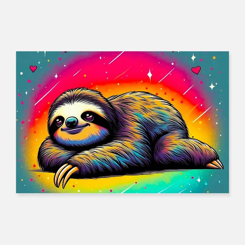 Faultier Poster 30x20 cm