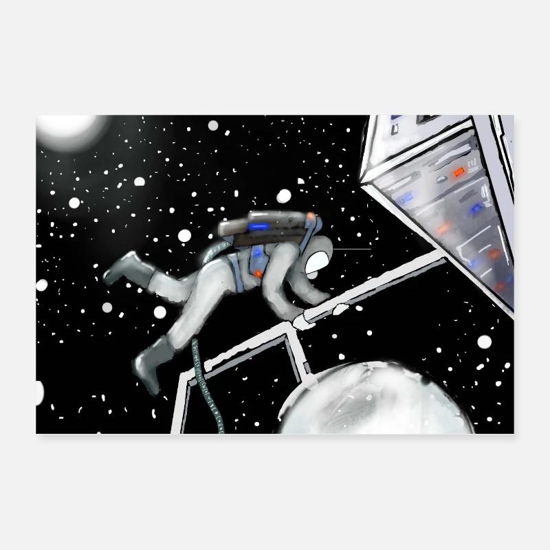 Space Explorer in Orbit Poster 12" x 8" (30x20 cm)