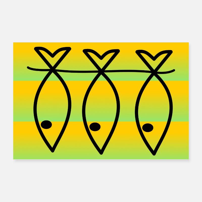 SARDINE. FISH. APRIL FOOL. EASTER. SEA Poster 12" x 8" (30x20 cm)