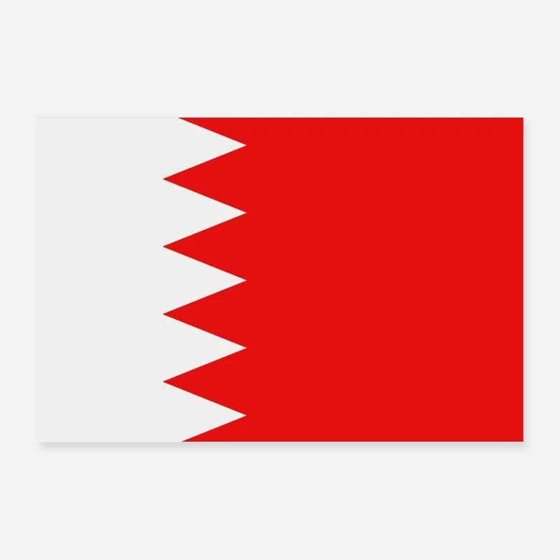 Bahrain Flag Poster 12" x 8" (30x20 cm)