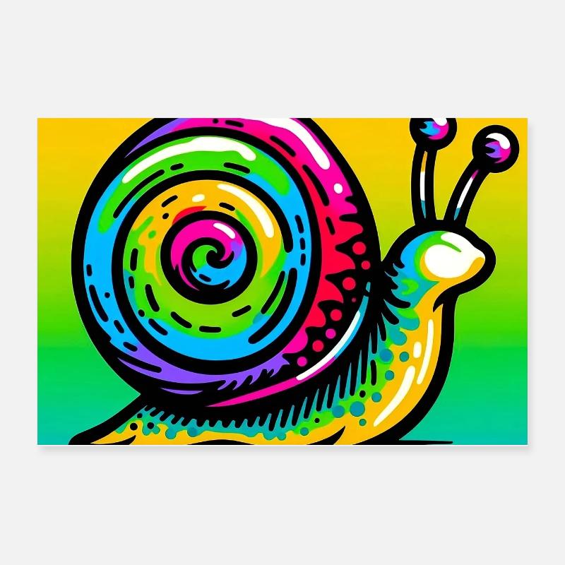Snail Poster 12" x 8" (30x20 cm)