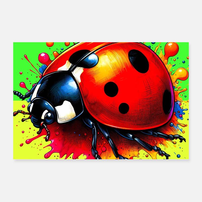 ladybird Poster 12" x 8" (30x20 cm)