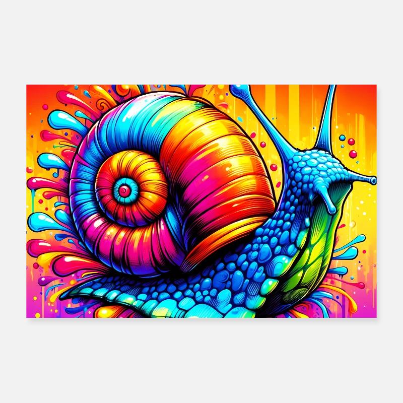 Snail Poster 12" x 8" (30x20 cm)
