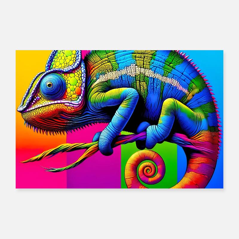 Chamäleon Poster 30x20 cm