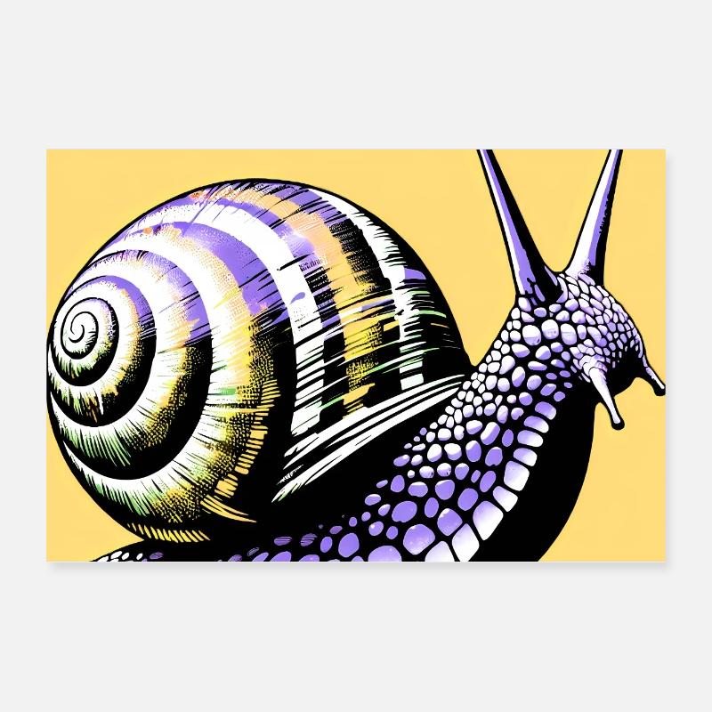 Snail Poster 12" x 8" (30x20 cm)