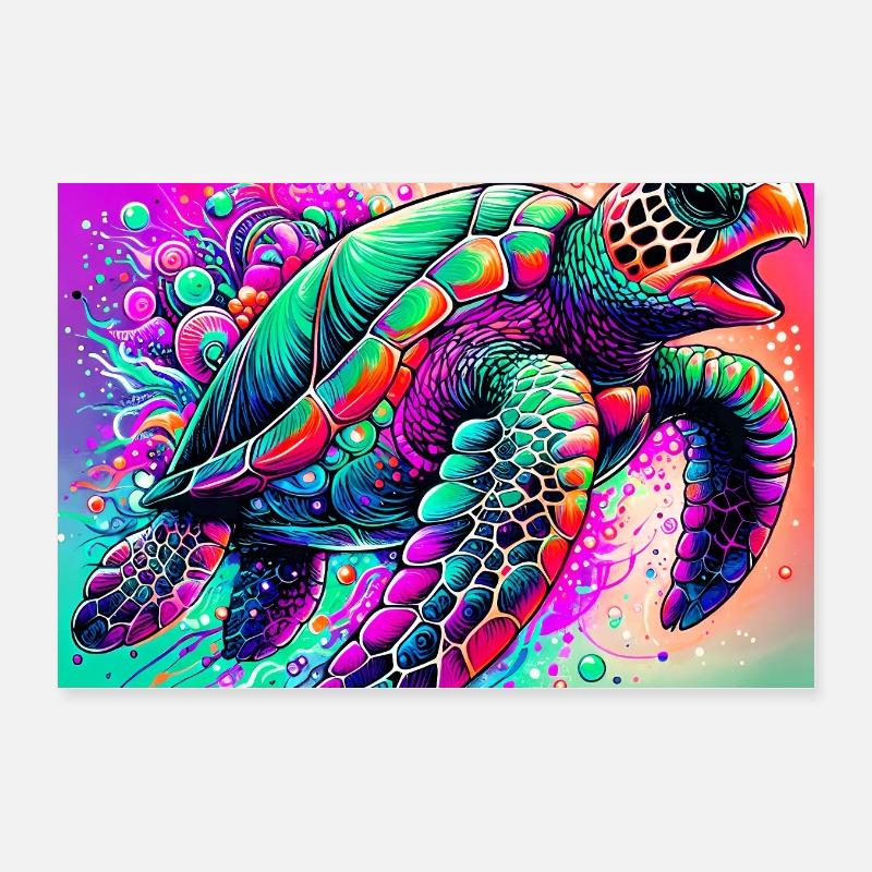 turtle Poster 12" x 8" (30x20 cm)